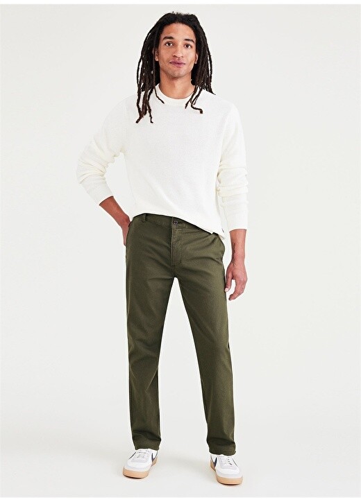 

Зеленые мужские брюки Slim Leg с нормальной талией Dockers, Зеленый