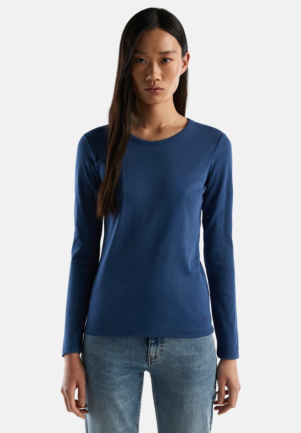 

Рубашка с длинным рукавом United Colors of Benetton, синий
