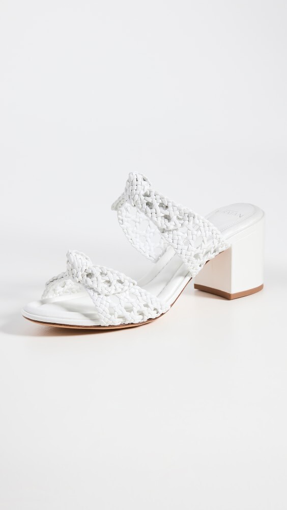 

Сандалии Alexandre Birman 60mm Clarita Intreccio Doppia Soletta, белый
