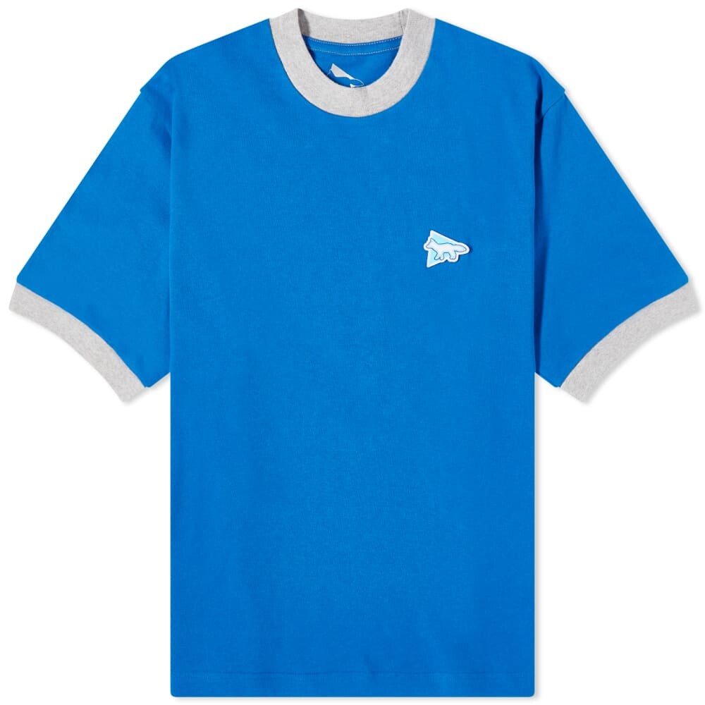 

футболка And Wander x Maison Kitsune Ringer, синий