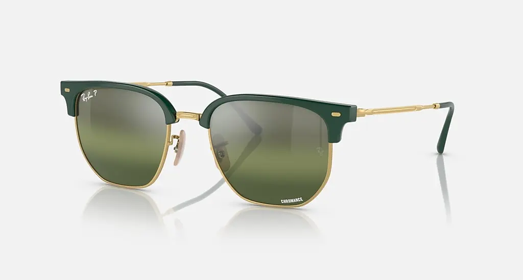

Солнцезащитные очки Ray-Ban NEW CLUBMASTER, серебряный/зеленый