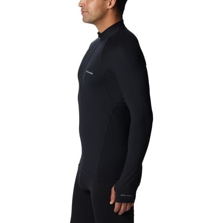 Эластичная куртка средней плотности с длинными рукавами и молнией 1/2 – мужская Columbia, черный фото