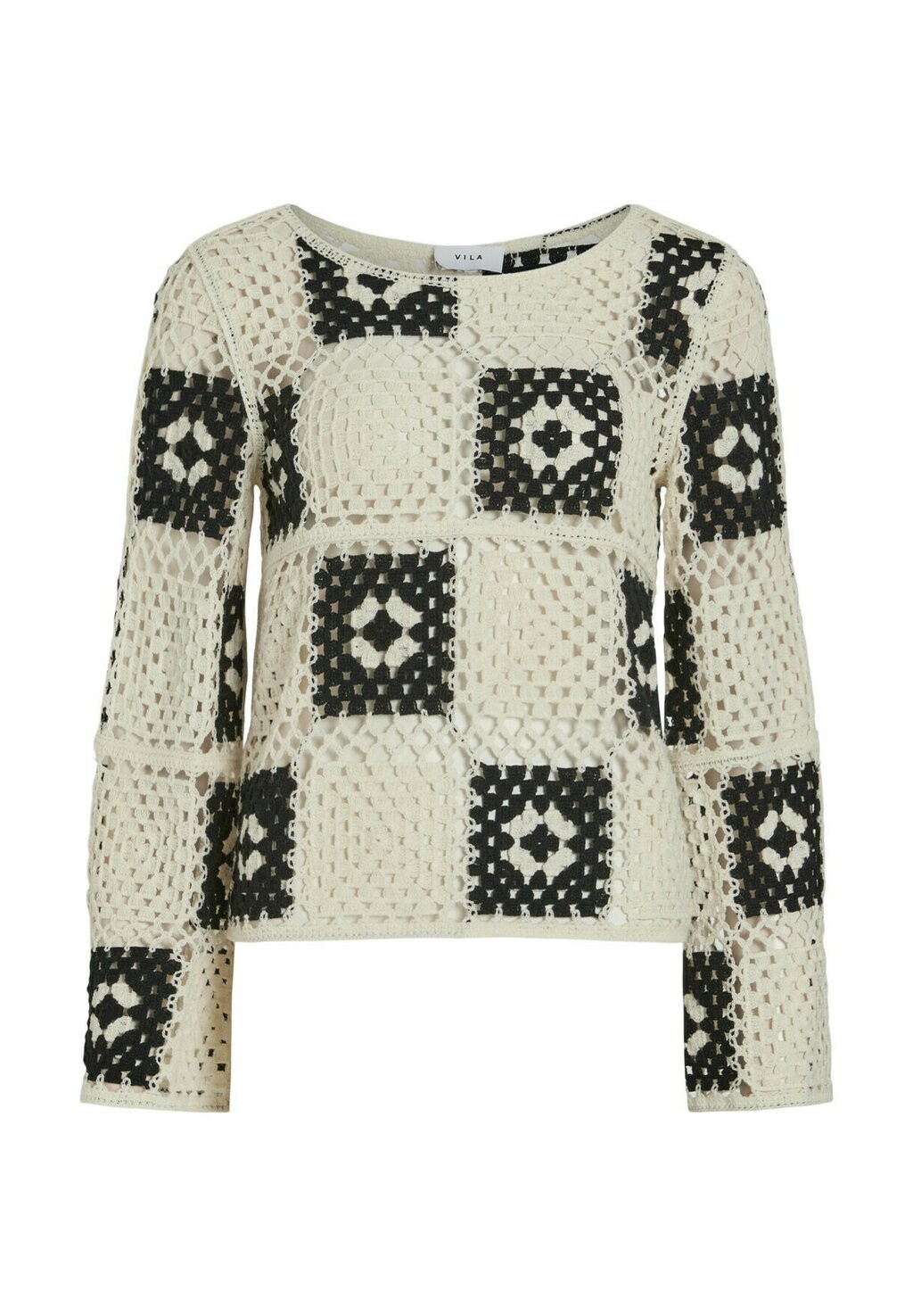 

Вязаный свитер Leah L/S VILA, берёза чёрная