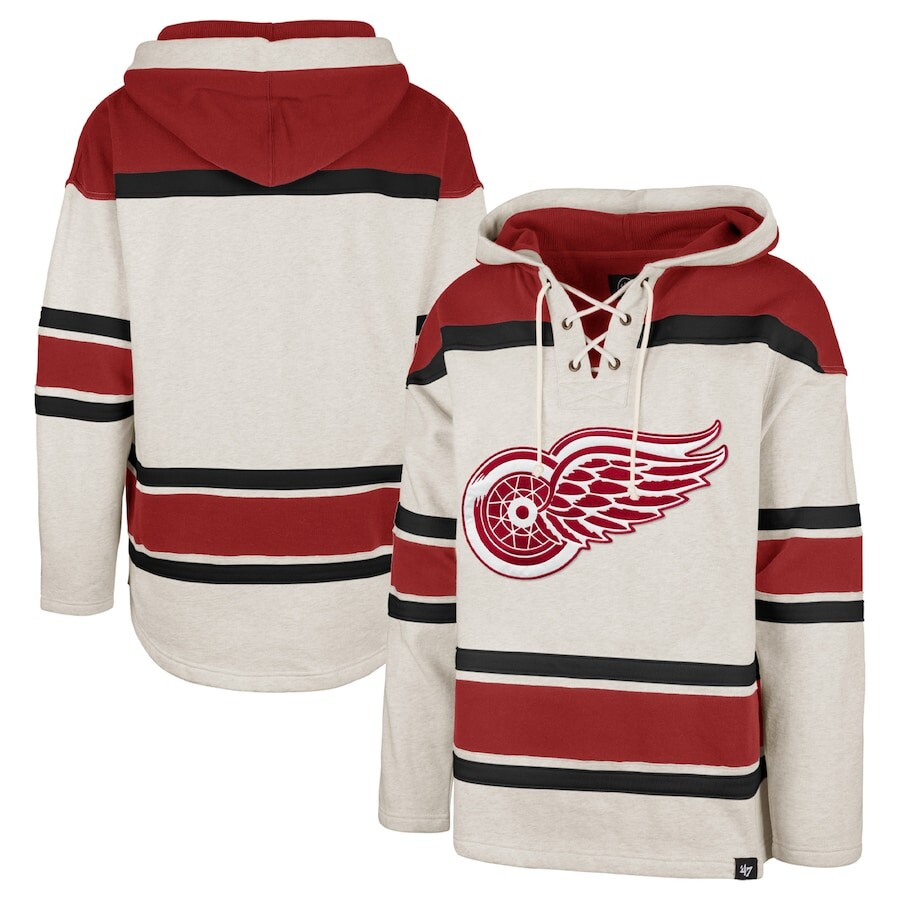 

Пуловер с капюшоном 47 Detroit Red Wings, серый