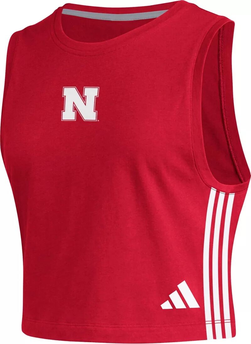 

Женская укороченная майка Adidas Nebraska Cornhuskers Scarlet