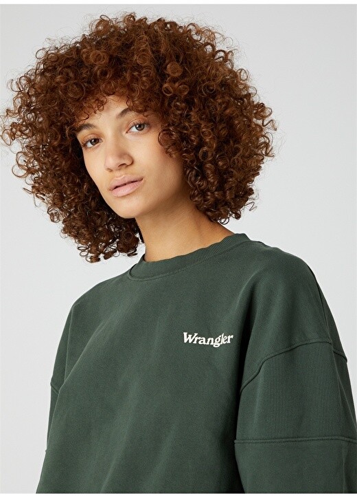 

Темно-антрацитовый женский свитшот с круглым вырезом Wrangler, Черный
