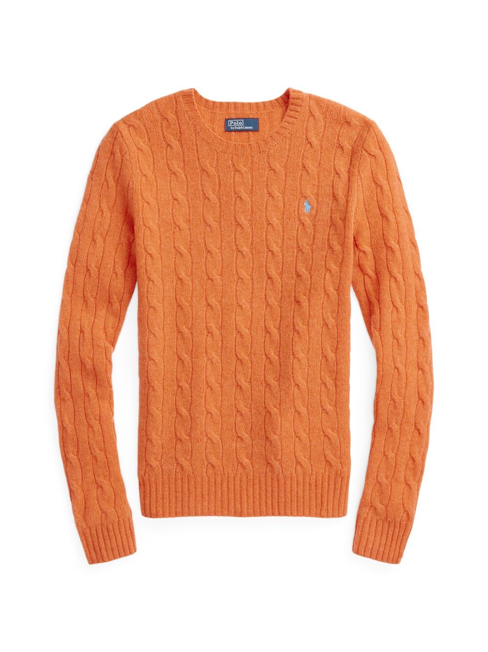 

Свитер с добавлением шерсти косой вязки Polo Ralph Lauren, Оранжевый