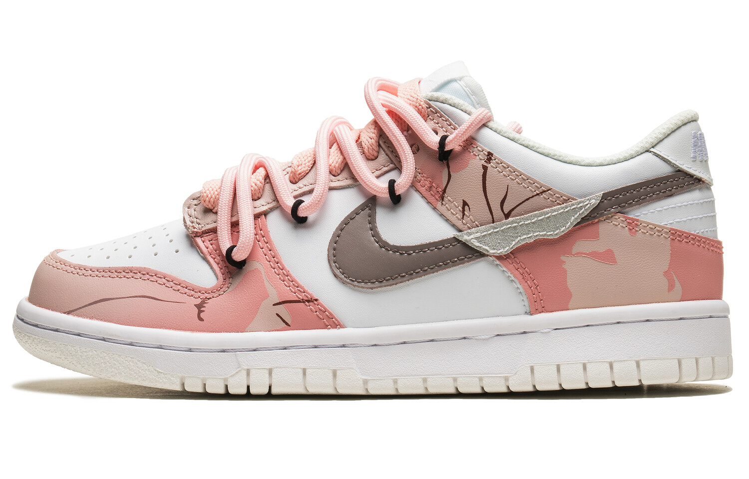 

Кроссовки Nike Dunk Skateboarding Shoes Women's Low-top White/pink, розовый