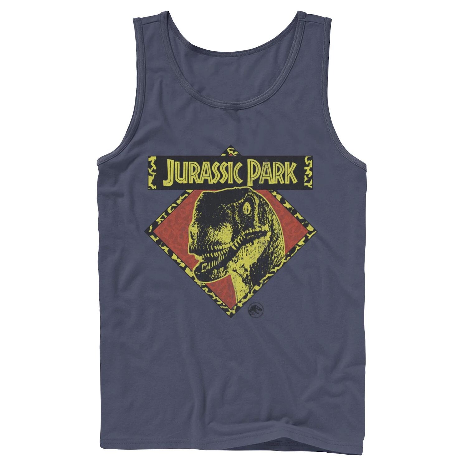 

Мужская майка с изображением парка Юрского периода Distress Raptor Stare Jurassic Park
