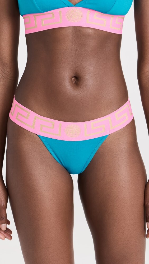 

Стринги Versace Topeka Jersey Underwear, синий