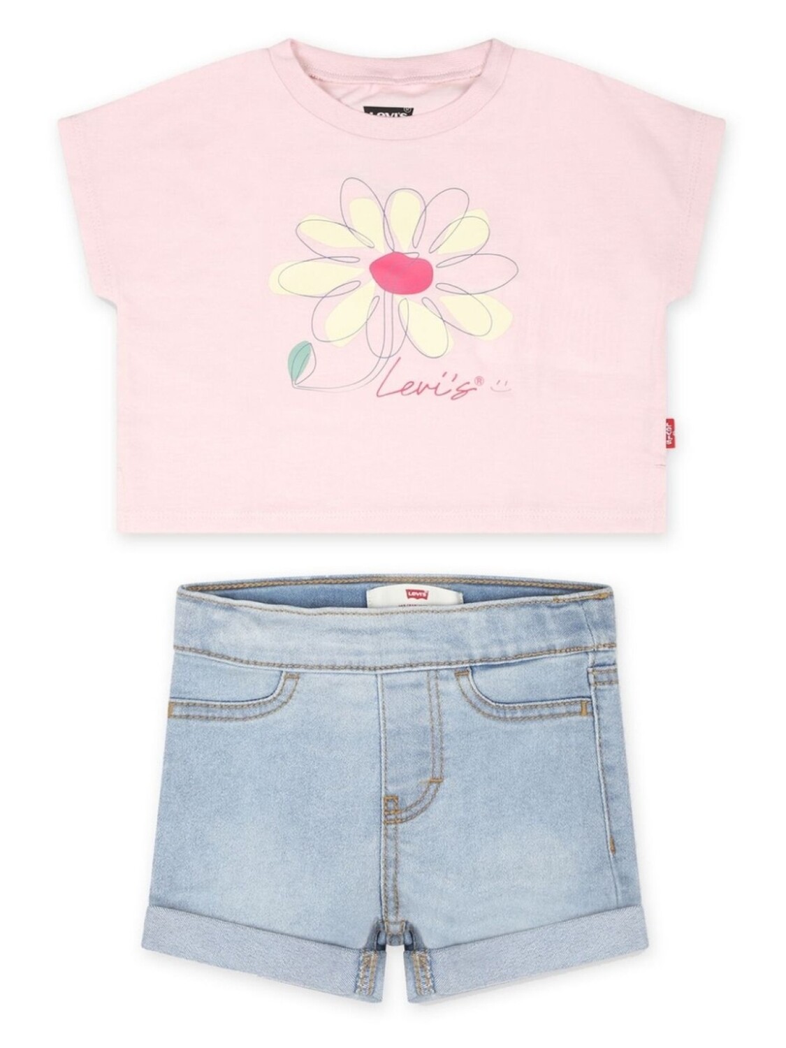 

Детские джинсовые шорты средней посадки Levi's Levi'S Kids, розовый