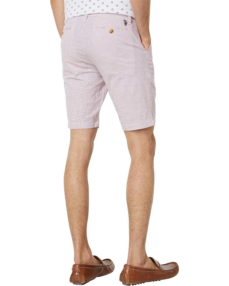 

Шорты U.S. POLO ASSN. Heathered Hartford Chambray Shorts, цвет Red Canvas