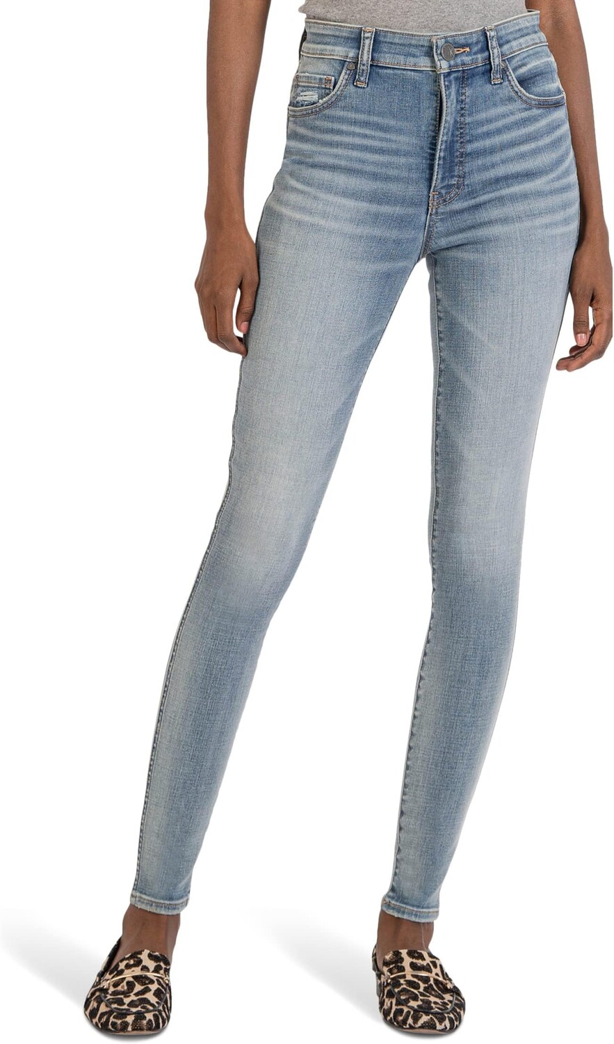 

Джинсы Mia High-Rise Fab AB Toothpick Skinny Five-Pocket in Attributes KUT from the Kloth, цвет Attributes