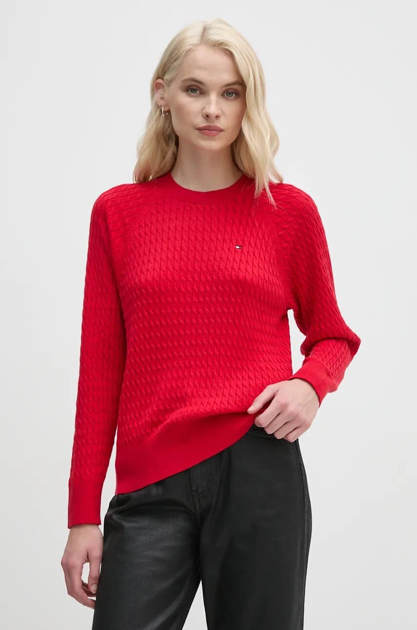

Хлопковый свитер Tommy Hilfiger, красный