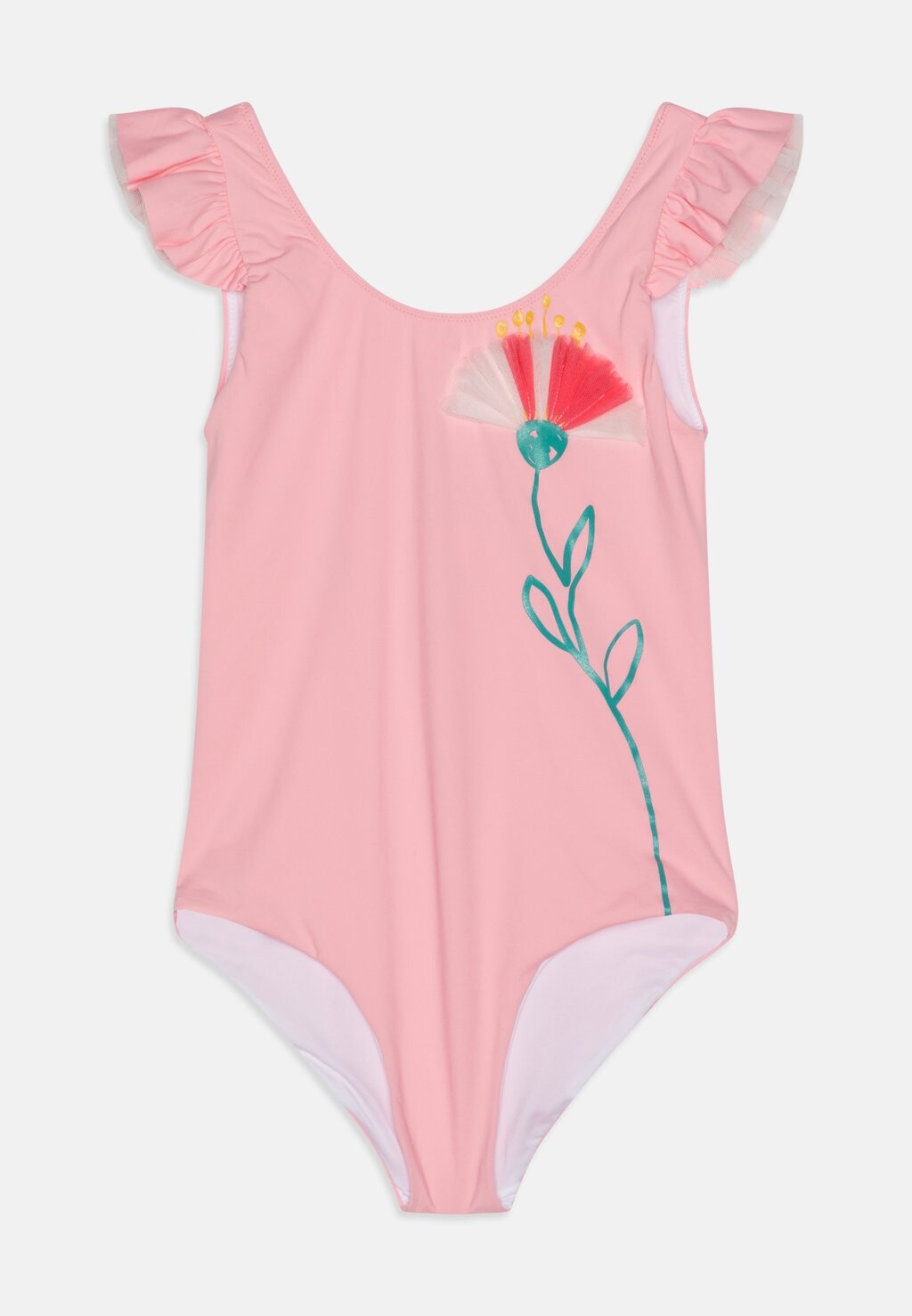 

Купальник Bathing Suit Flower Appliqué Il Gufo, цвет clay red/marshmallow pink