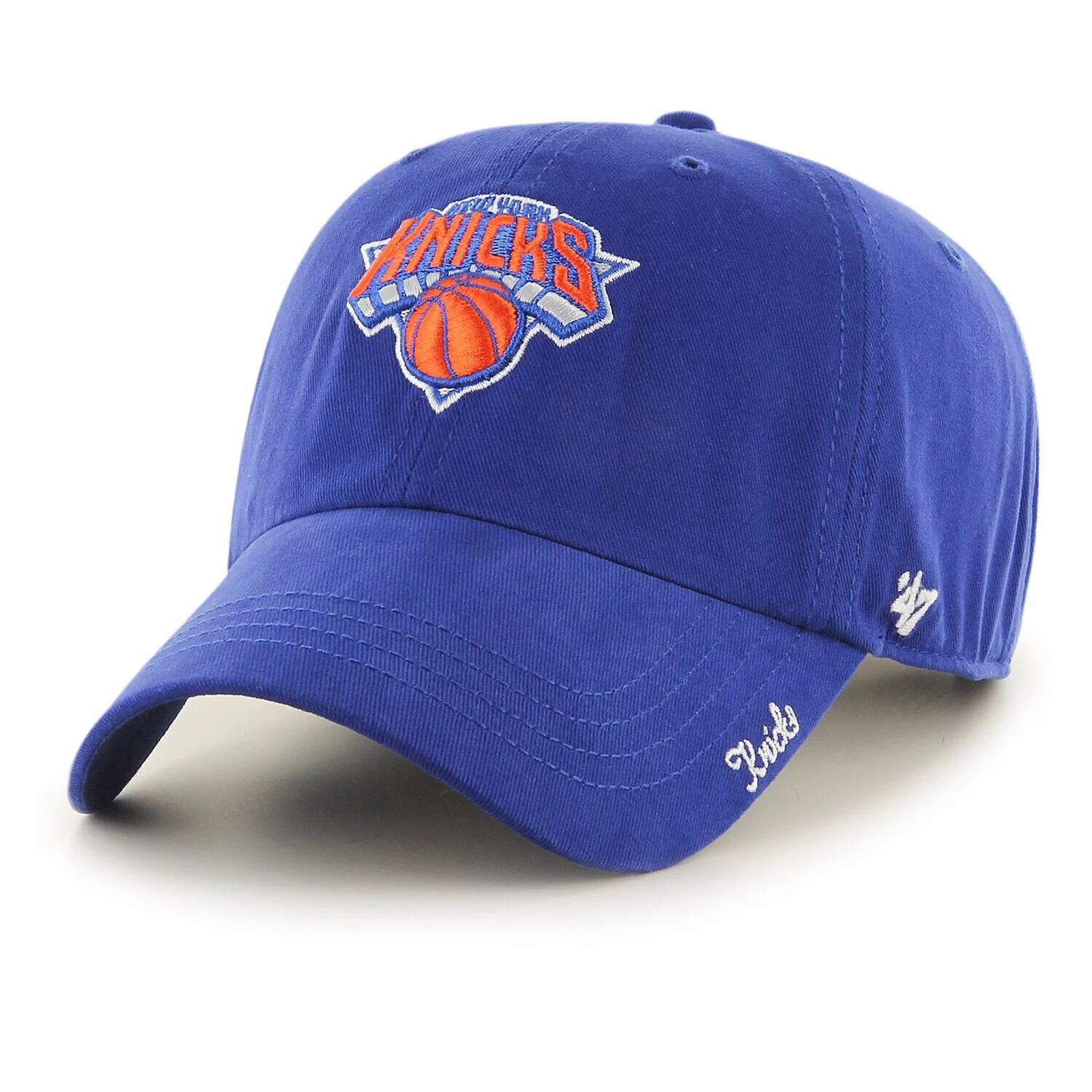 

Синяя женская регулируемая кепка с логотипом New York Knicks Miata '47