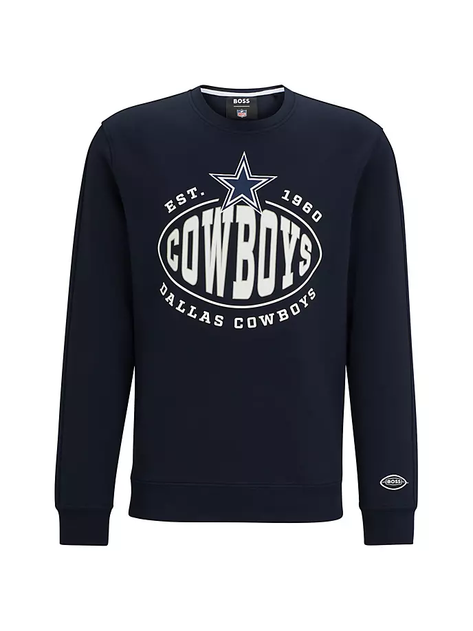 

Толстовка из хлопковой смеси BOSS x NFL с совместным брендингом Boss, цвет cowboys dark blue