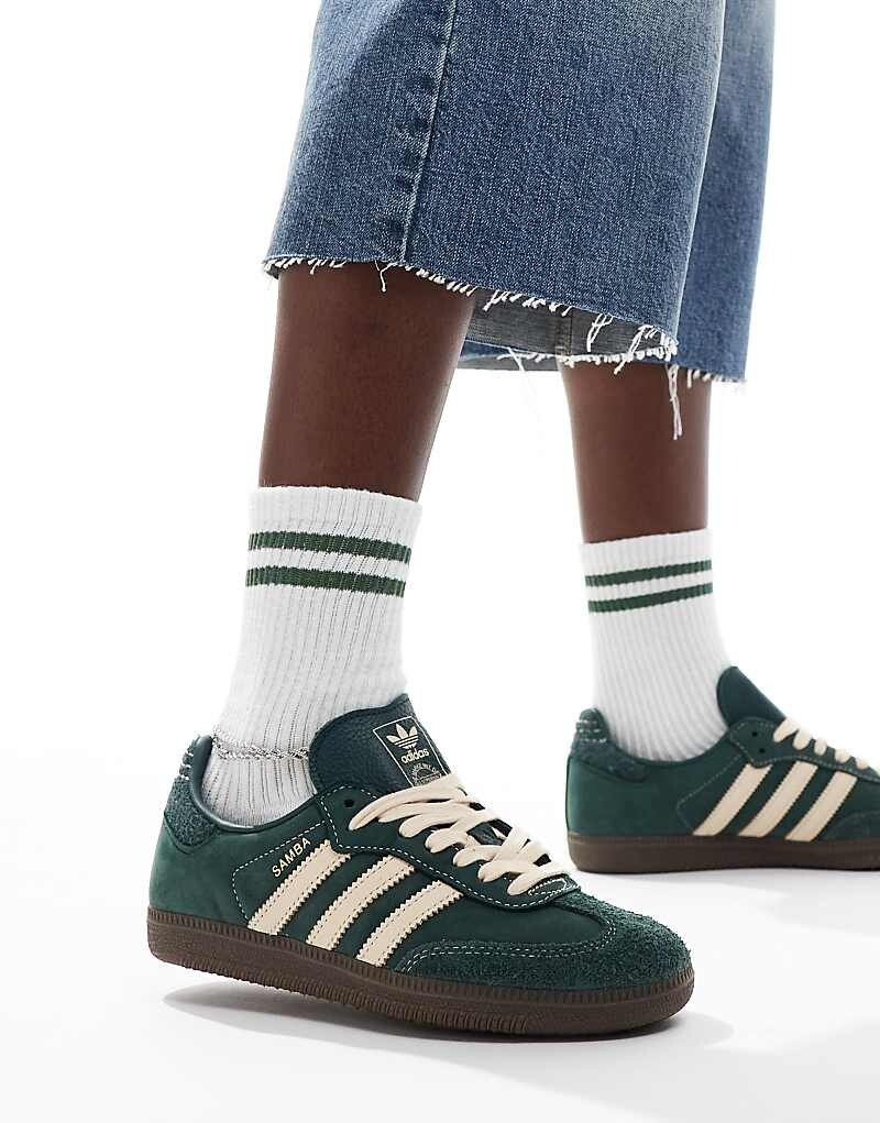 

adidas Originals – Samba – Темно-зеленая спортивная обувь