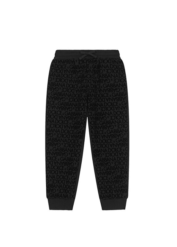 

Черные брюки-джоггеры для мальчика с логотипом Dolce&Gabbana
