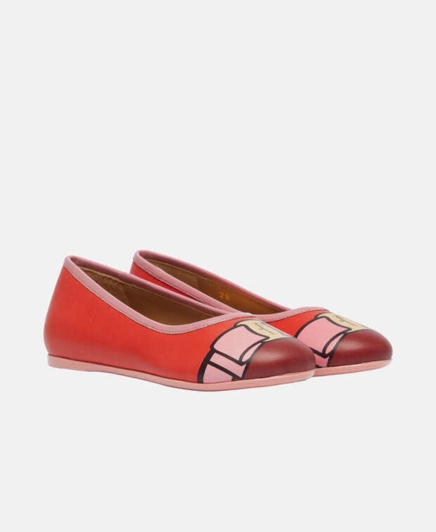 

Балетки Salvatore Ferragamo, серый