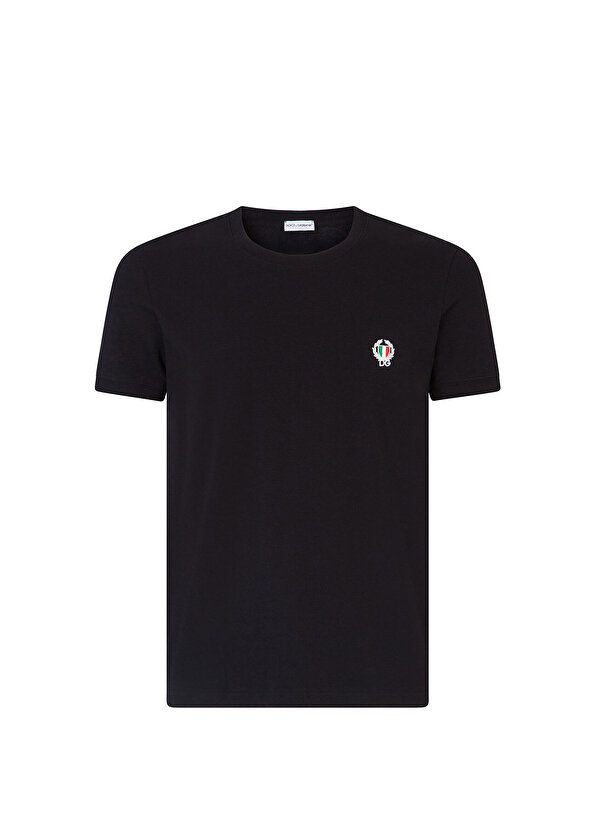 Базовая футболка с черным логотипом Dolce&Gabbana