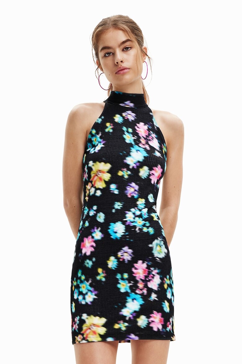 

Приталенное платье с ремешком на шее Desigual, черный
