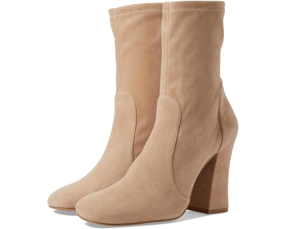

Ботинки Stuart Weitzman Curveblock 100 Bootie, цвет Adobe