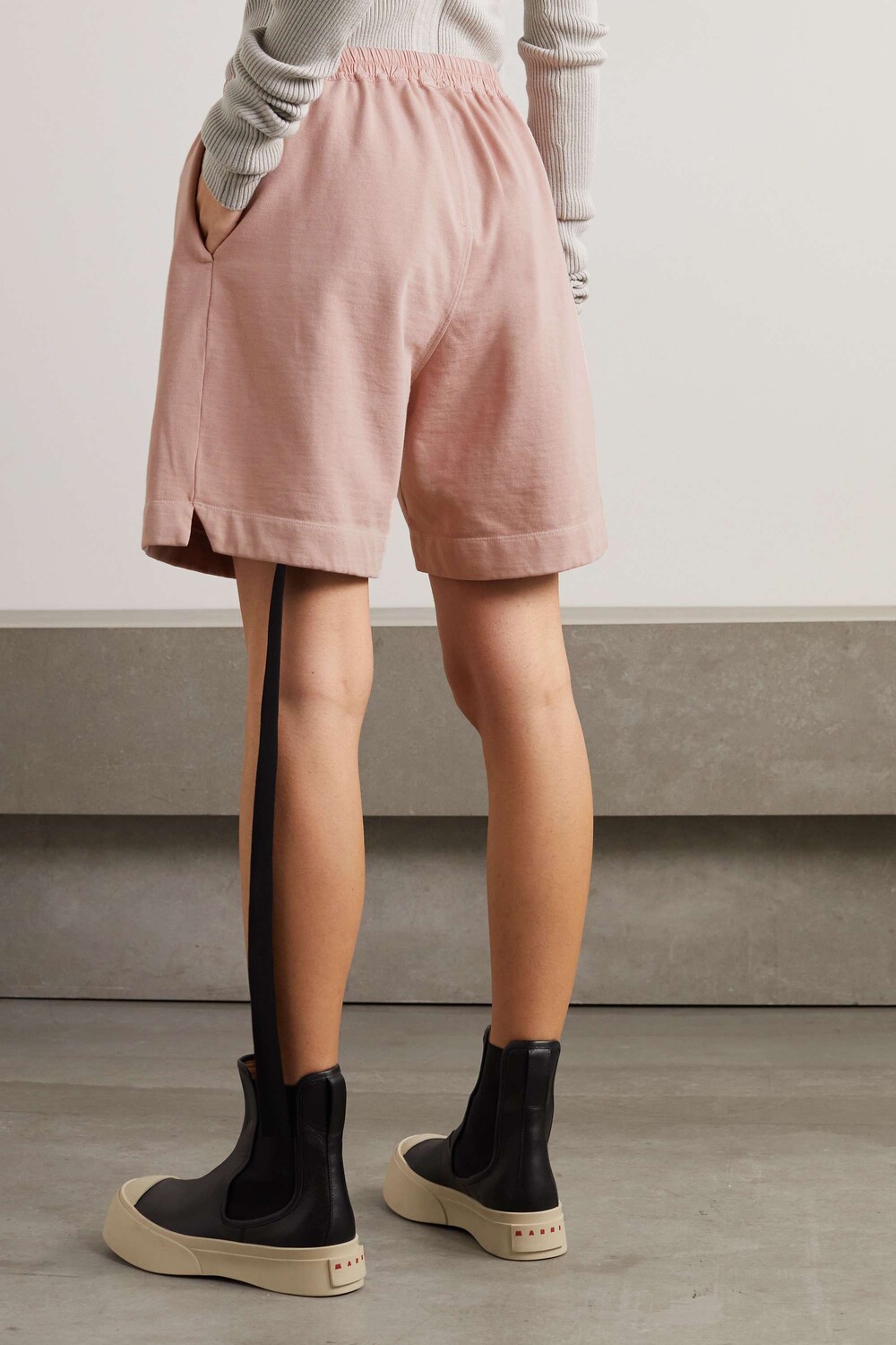 

RICK OWENS Шорты из хлопкового джерси, розовый