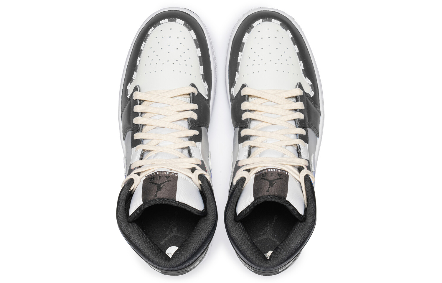 

Кроссовки Jordan AJ1 Vintage Basketball Shoes Men Mid-top Black/white, черный