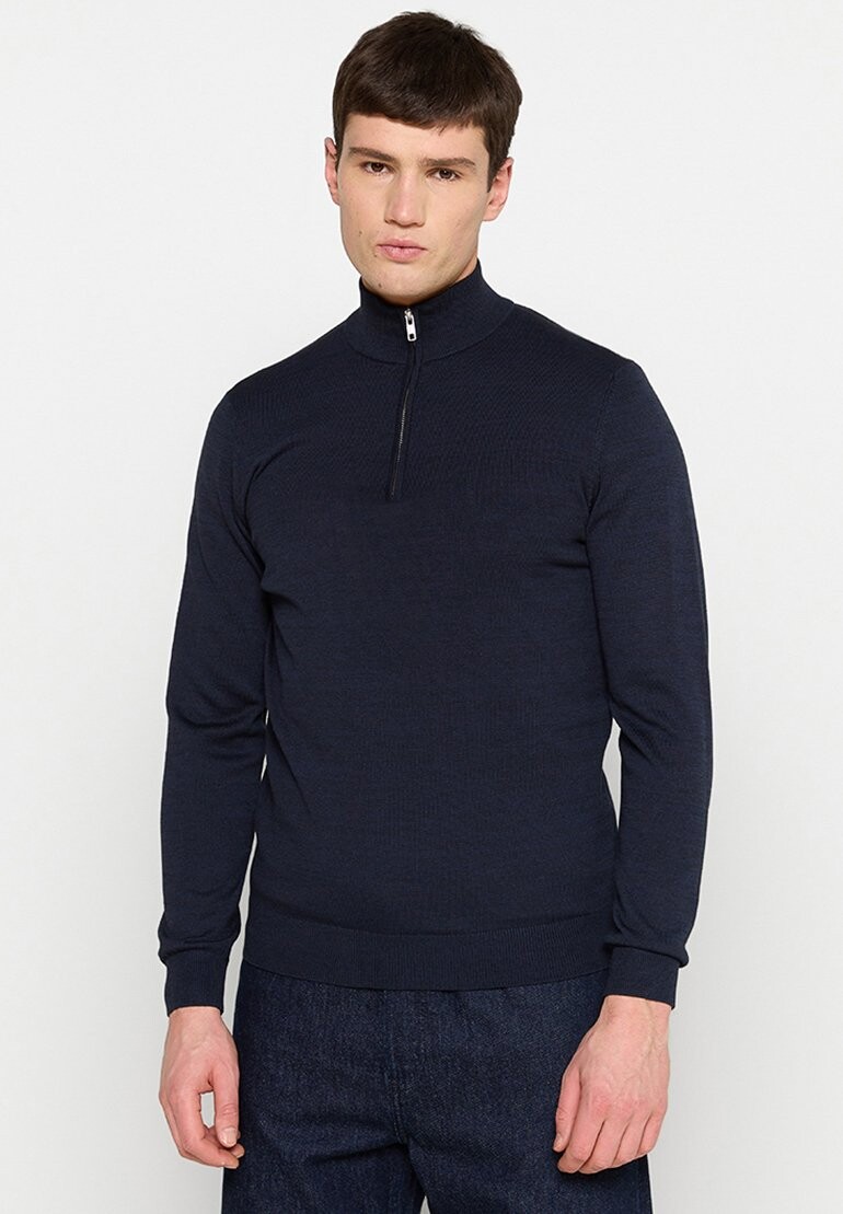 

Вязаный свитер 1/2 ZIP MICHAELIS, цвет navy