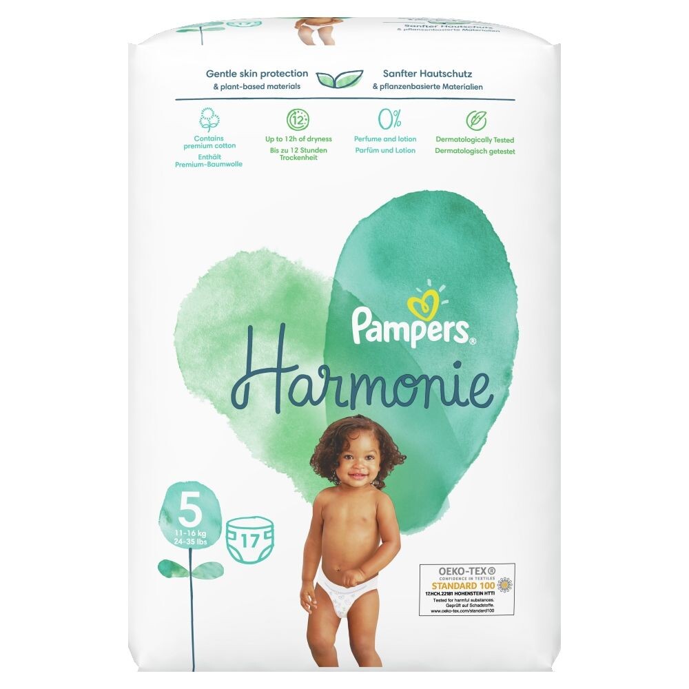 

Одноразовые подгузники для детей Pampers Harmonie 5 , 17 шт
