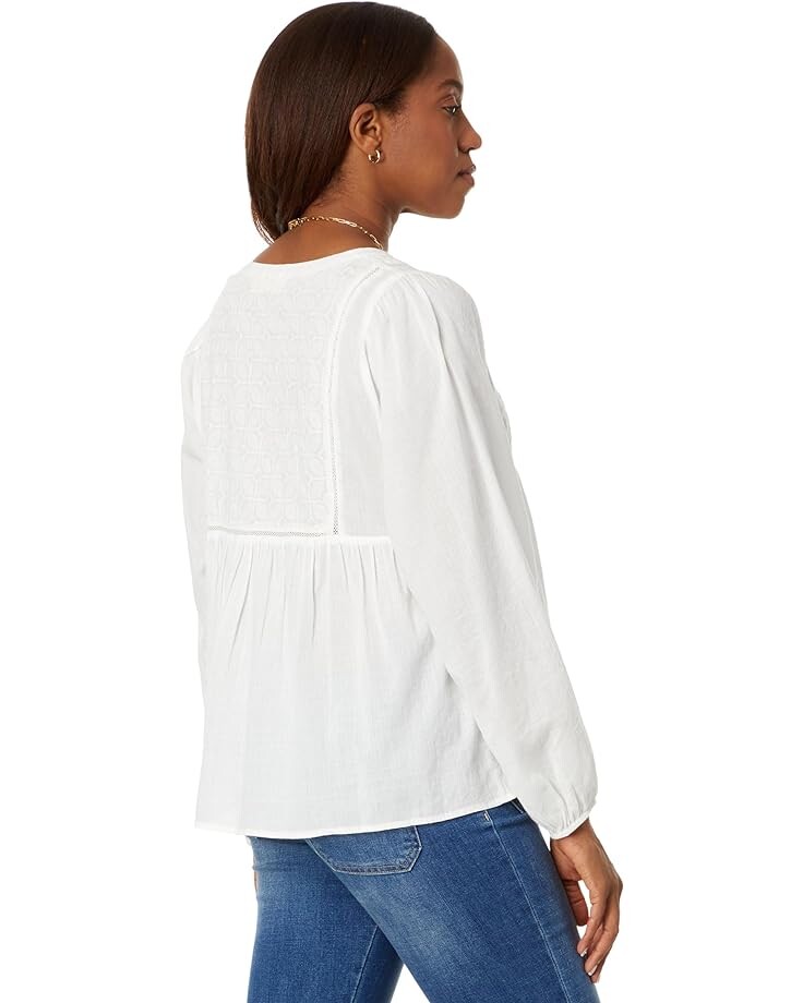 

Блуза Lucky Brand Long Sleeve Peasant Blouse, цвет Cloud Dancer