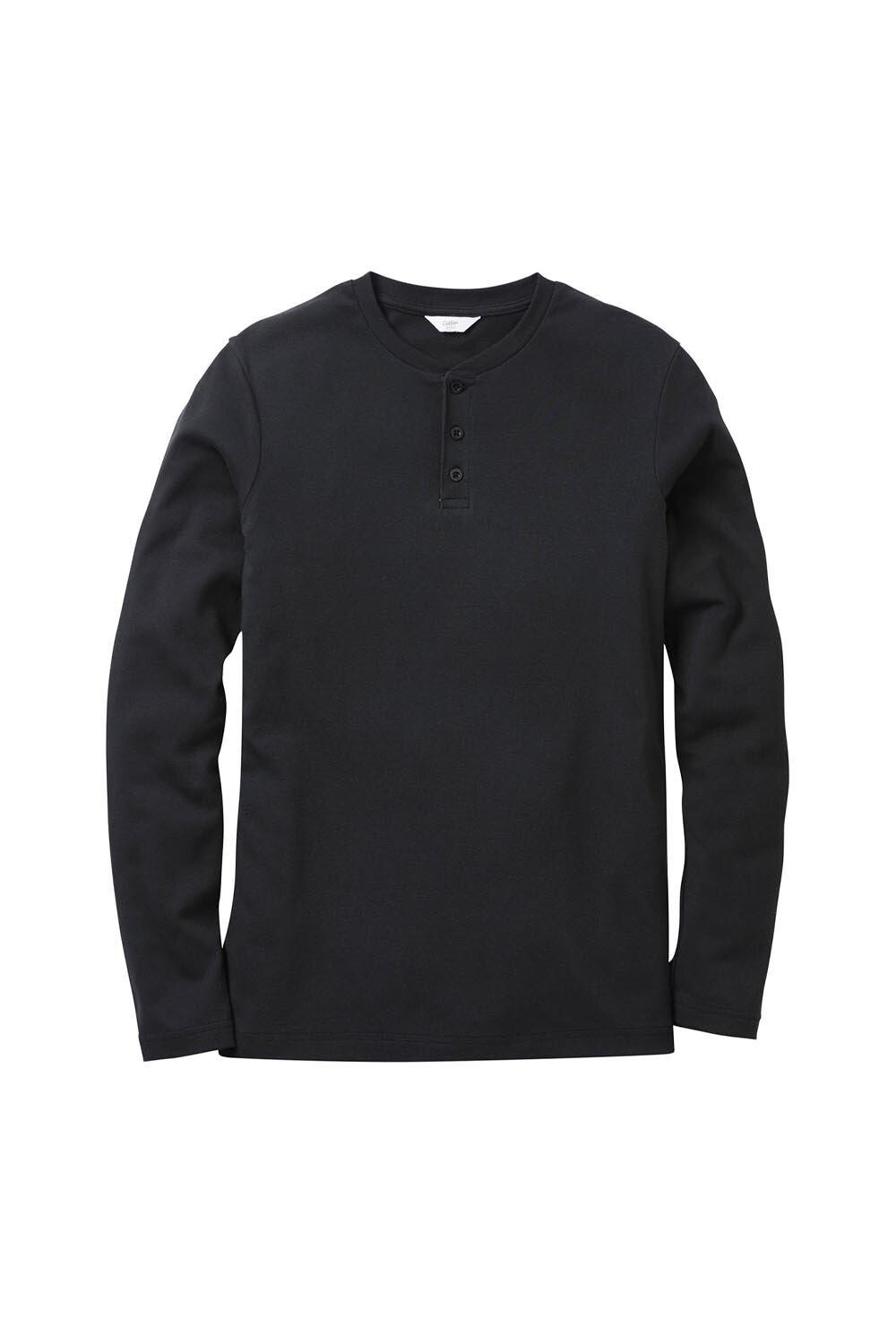 

Базовый слой Grandad с длинными рукавами Cotton Traders, черный