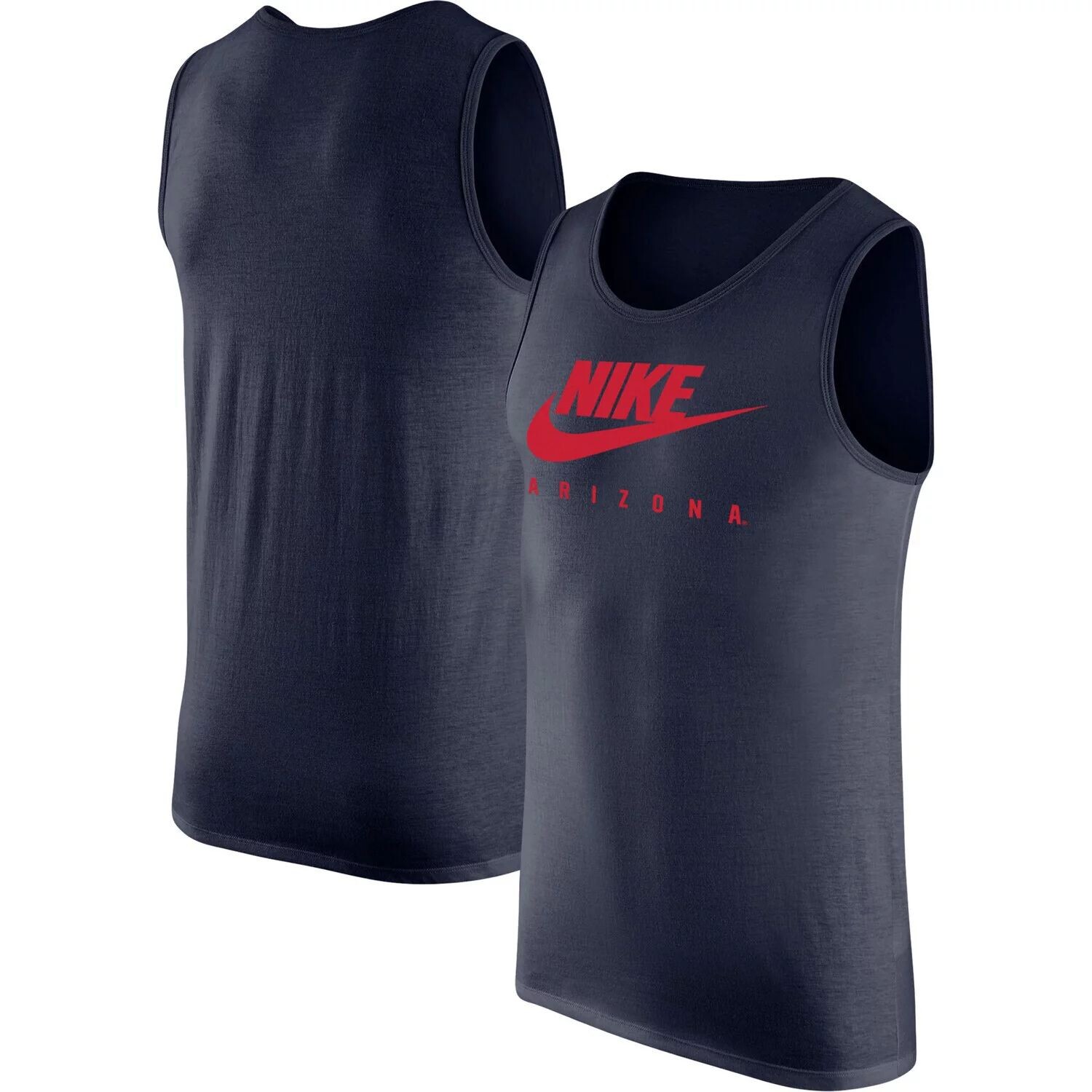

Мужская темно-синяя майка Arizona Wildcats Futura Performance с круглым вырезом Nike, Синий