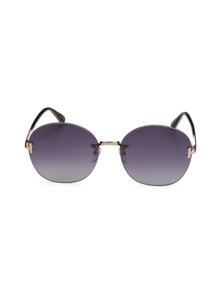 

Овальные солнцезащитные очки 63MM Tom Ford, цвет Shiny Rose