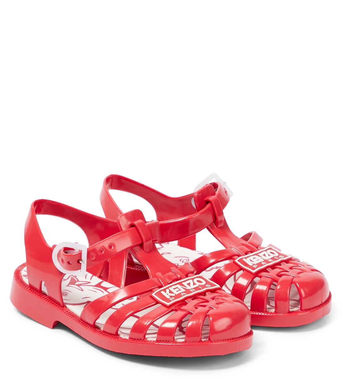 

Резиновые сандалии с логотипом Kenzo, красный