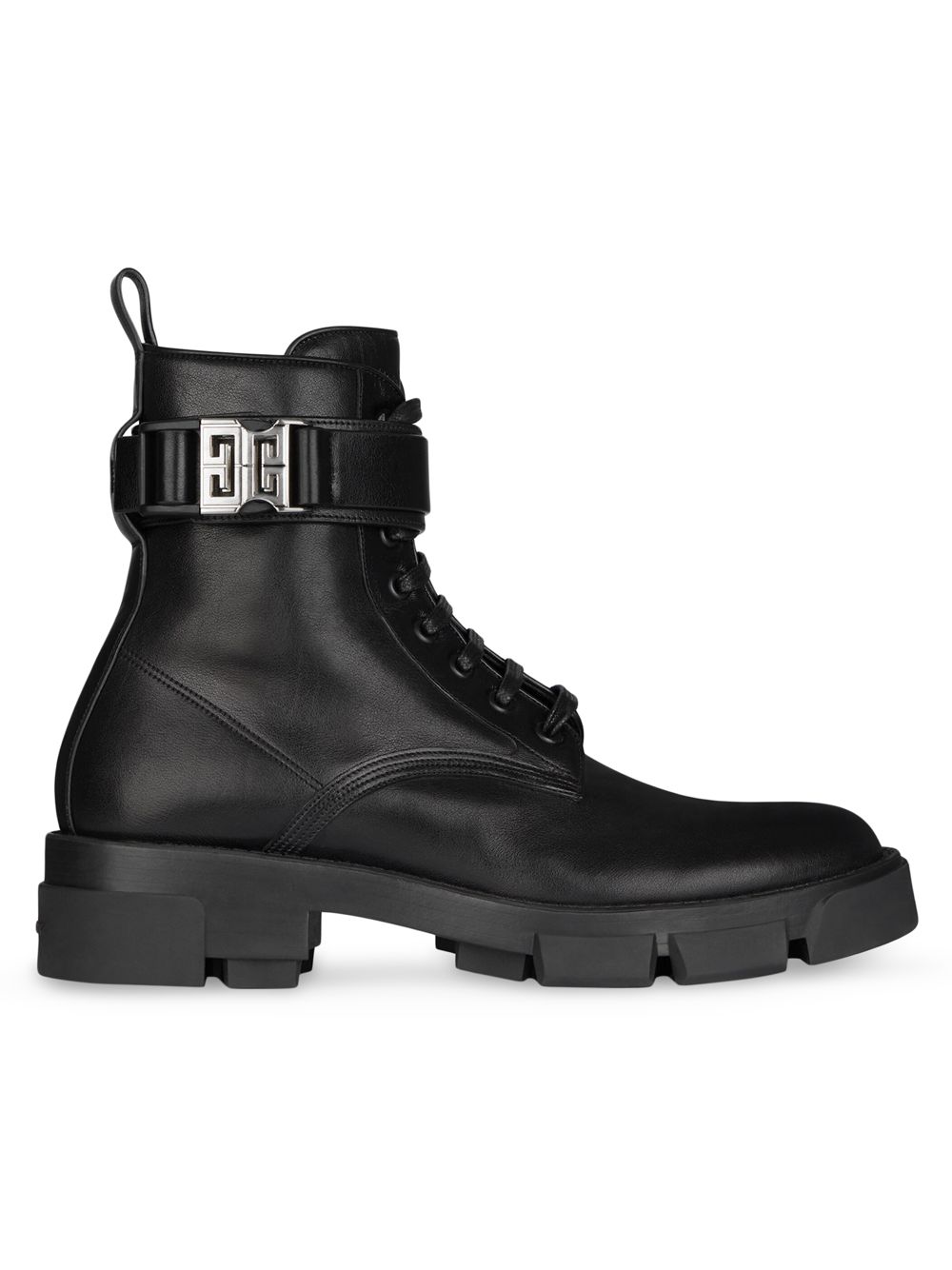 Кожаные армейские ботинки на шнуровке Terra Givenchy, черный