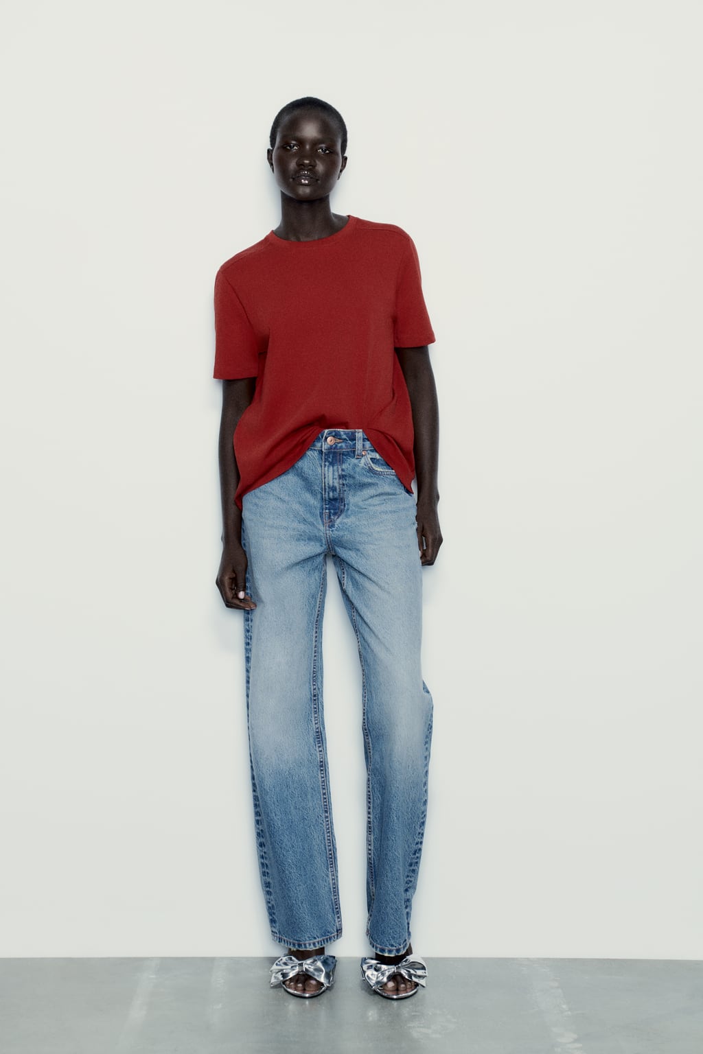 

Футболка из плотного хлопка ZARA