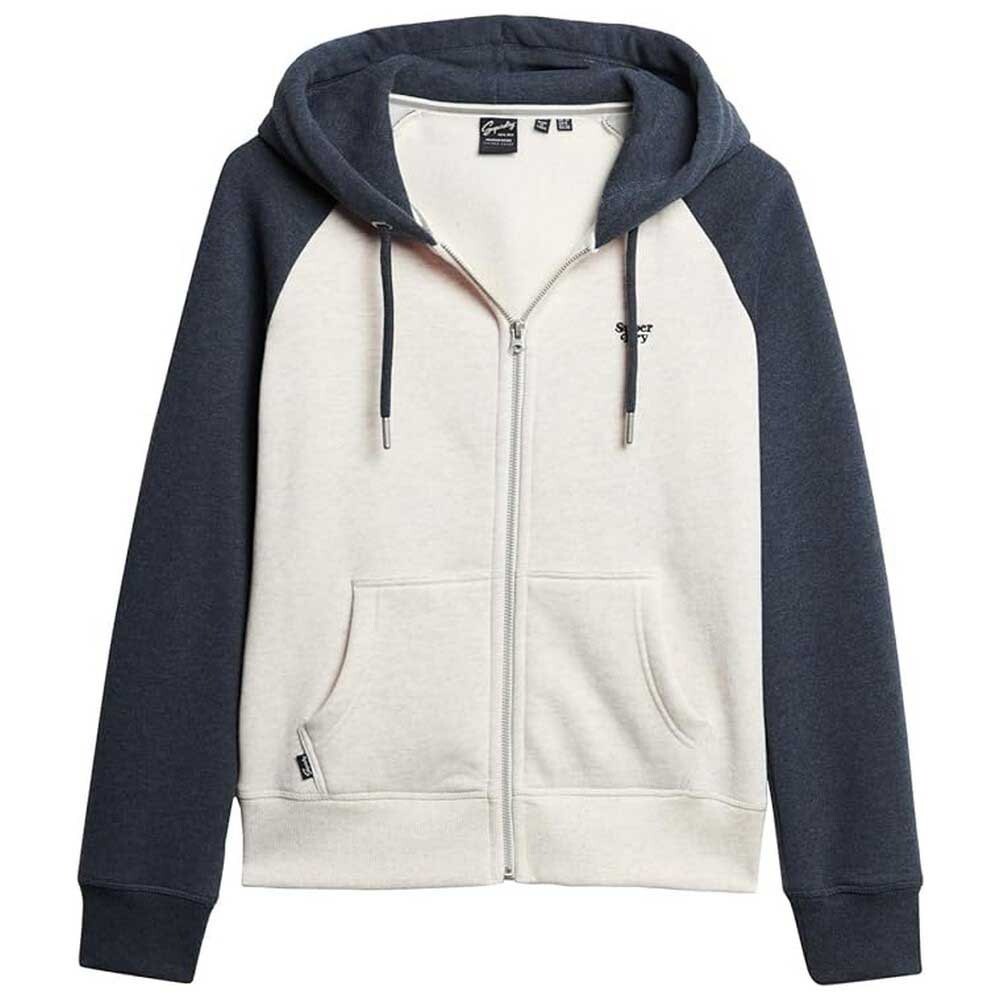 

Толстовка Superdry Essential Baseball Full Zip, бежевый