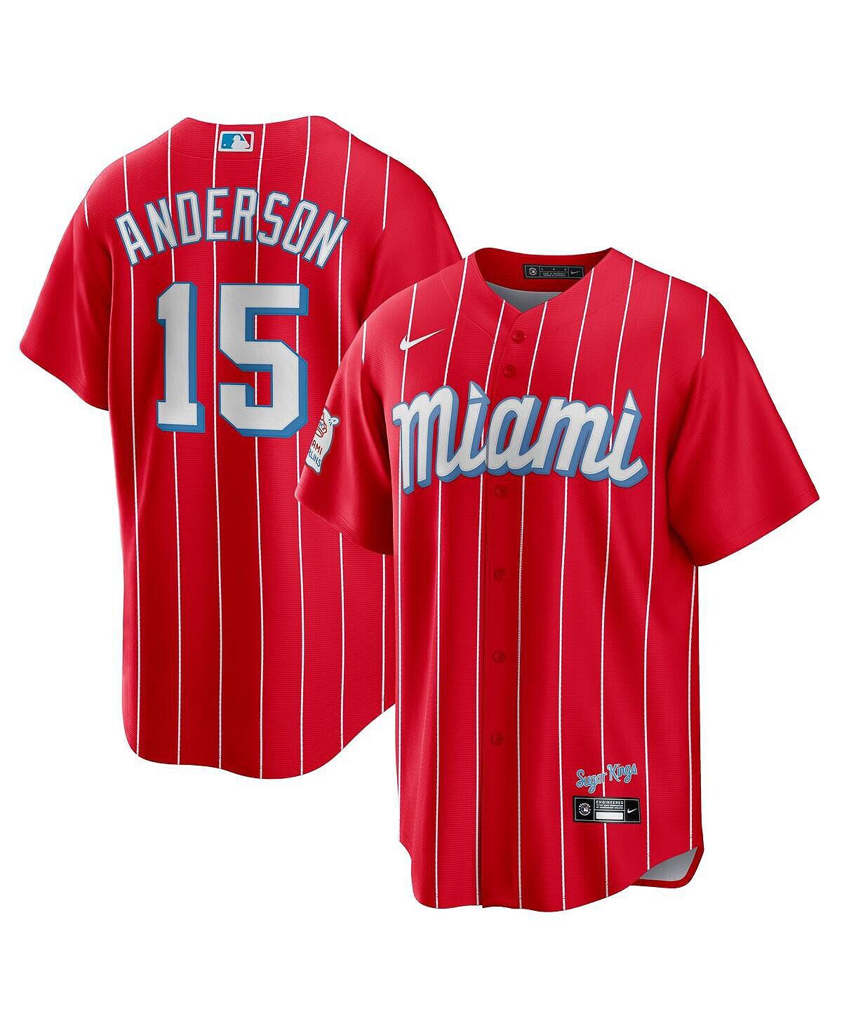 

Мужская красная майка Брайана Андерсона Miami Marlins City Connect Replica Player Nike