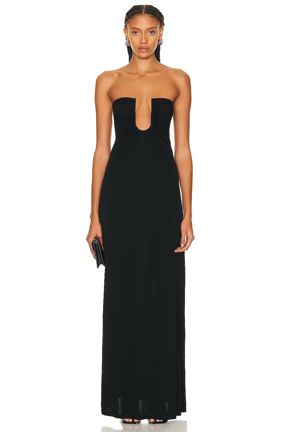 

Платье Christopher Esber Arced Palm Strapless, черный