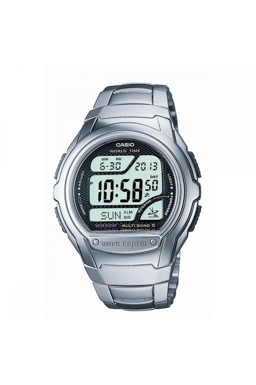 

Классические цифровые часы Wave Ceptor из нержавеющей стали - Wv-58Rd-1Aef Casio, серый