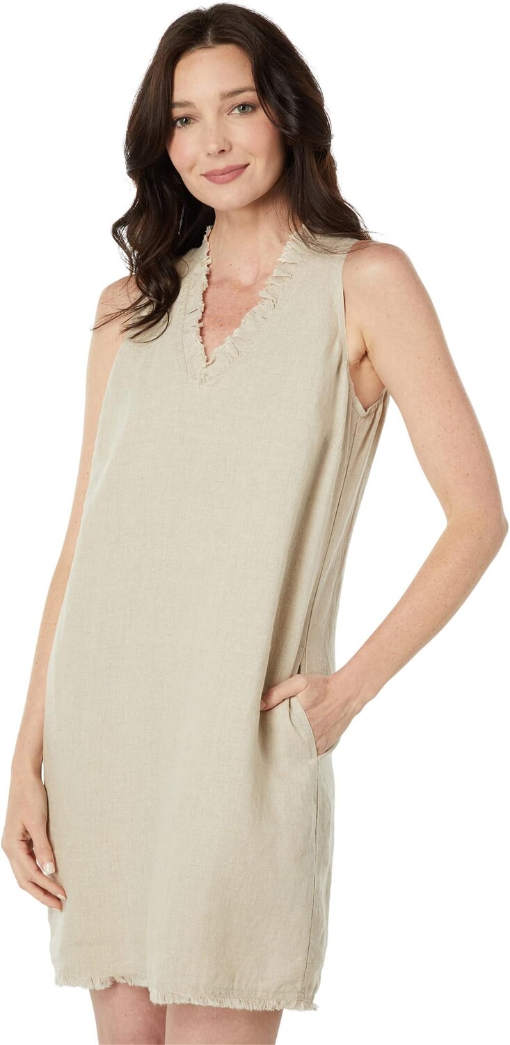 

Платье прямого кроя с двумя ладонями и оборками Tommy Bahama, цвет Natural