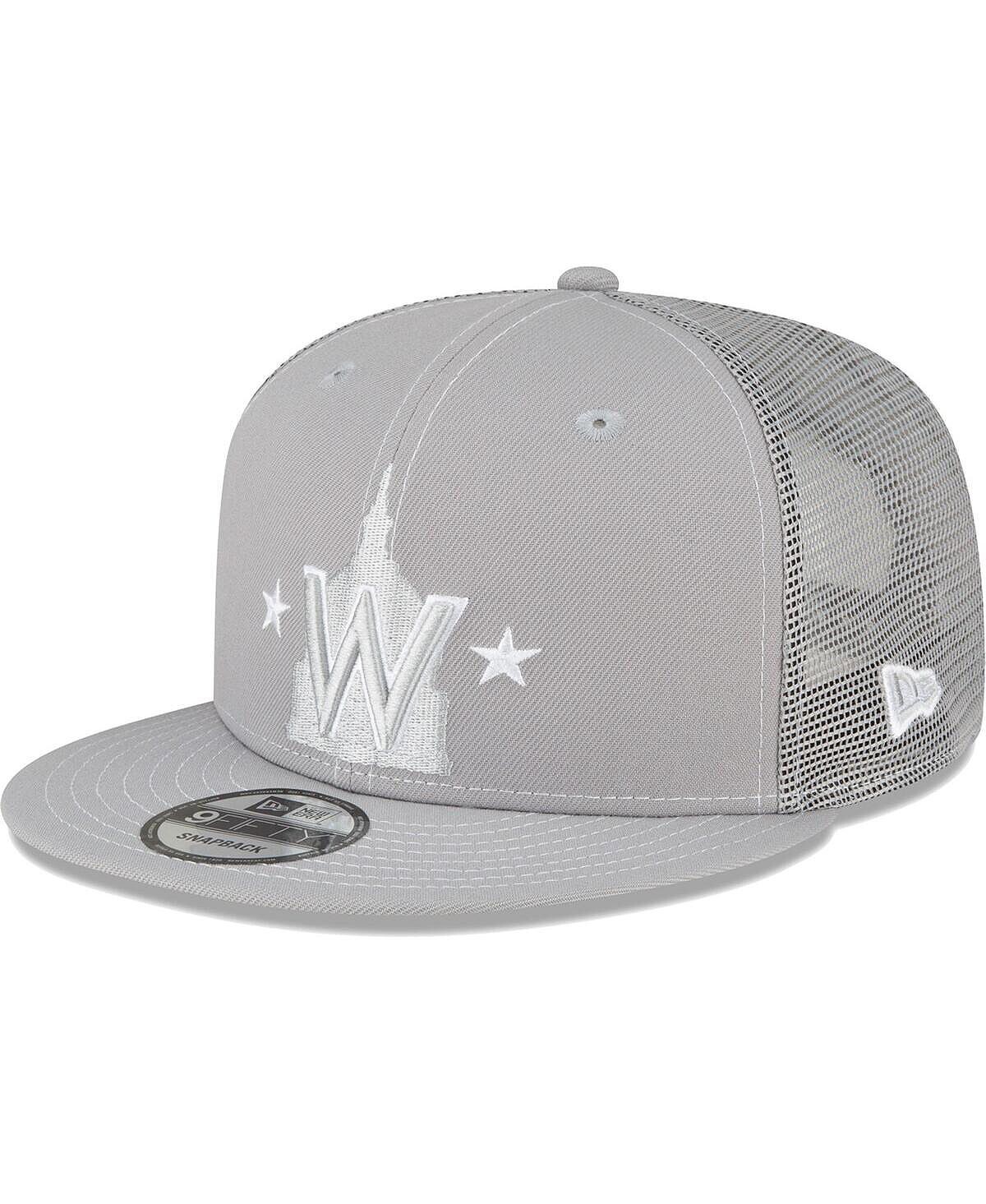 

Мужская серая бейсболка Snapback 9FIFTY для тренировок на поле Washington Nationals 2023 New Era