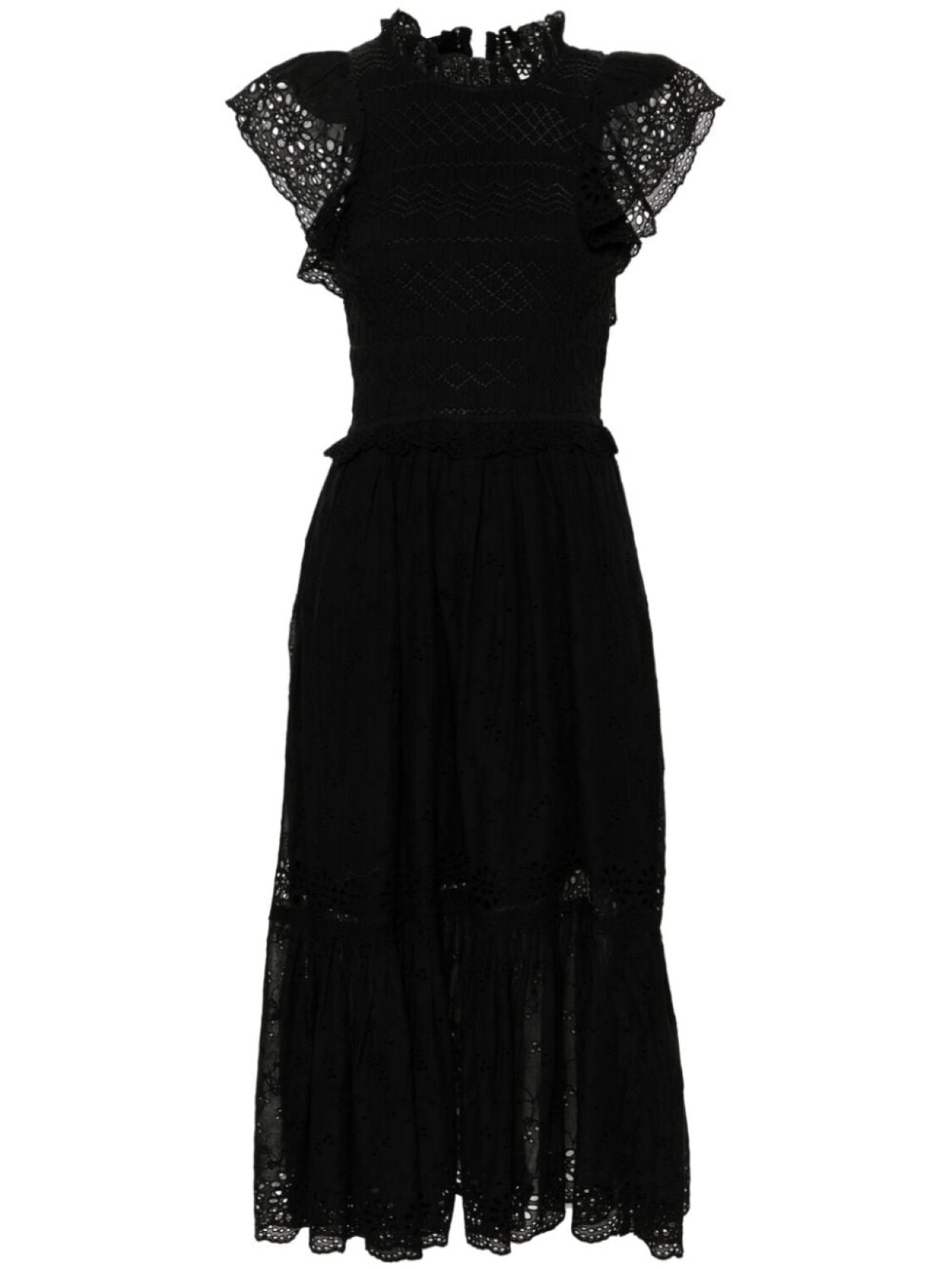 

Платье макси Sea Broderie Anglaise, черный