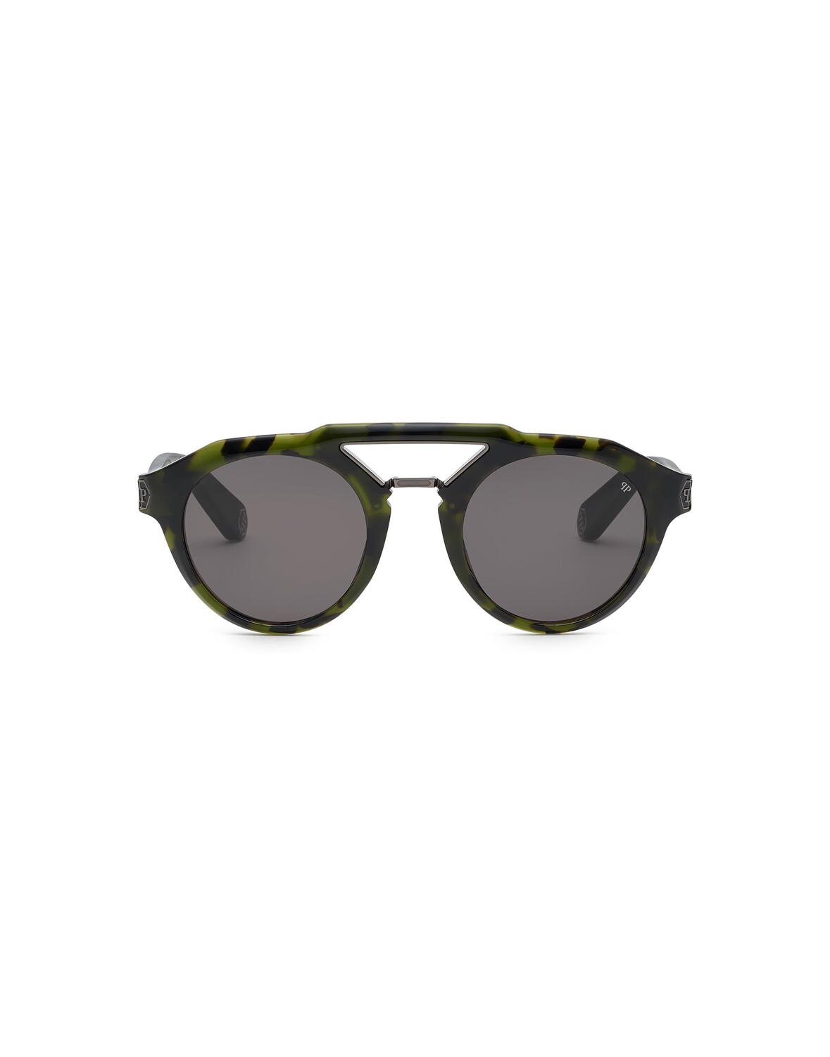 

Солнцезащитные очки круглые PLEIN BRAVE SHADES HEXAGON Philipp Plein, зеленый