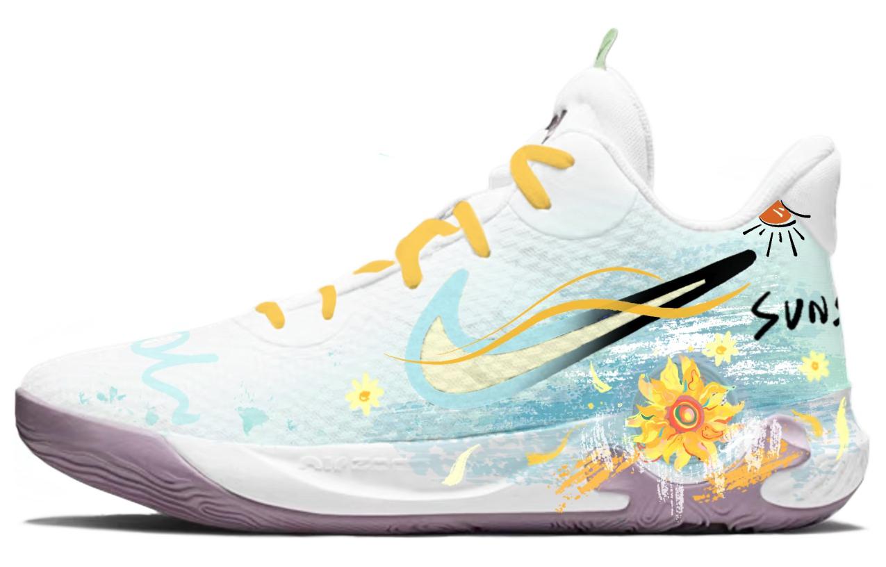 

Кроссовки Nike KD Trey 5 IX Vintage Basketball Shoes Men Low-top Yellow/white/cyan, желтый/белый