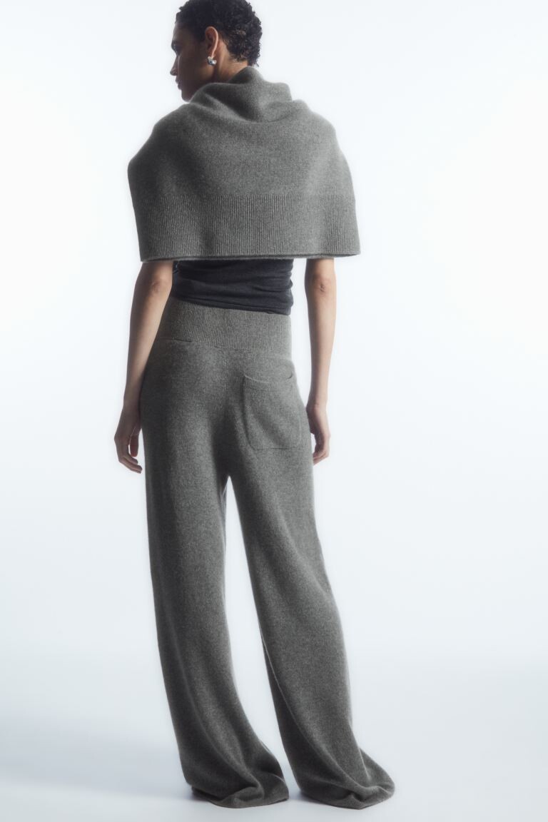 

Широкие брюки из чистого кашемира H&M, серый