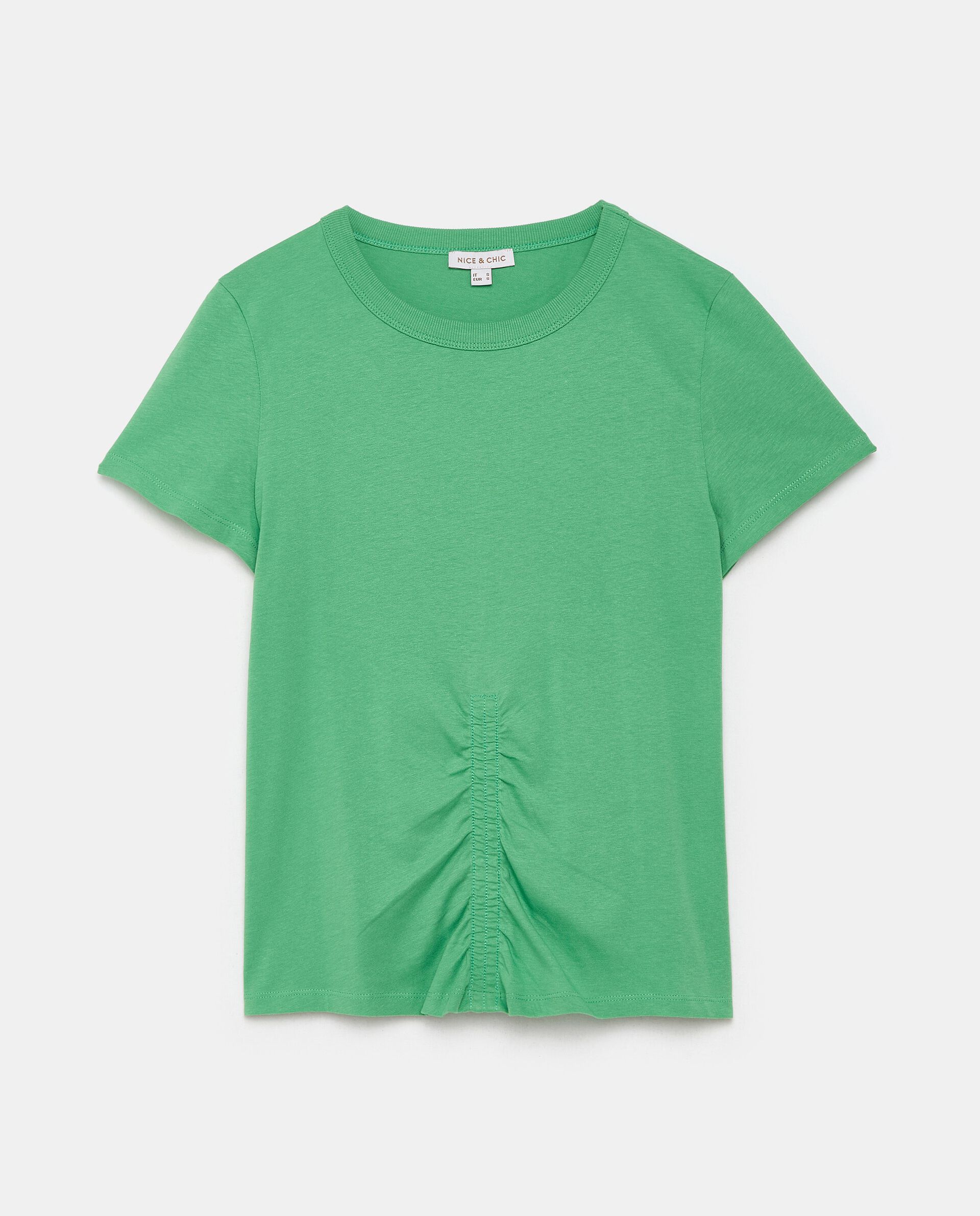 цена Женская футболка из чистого хлопка со сборками NICE&CHIC, белый