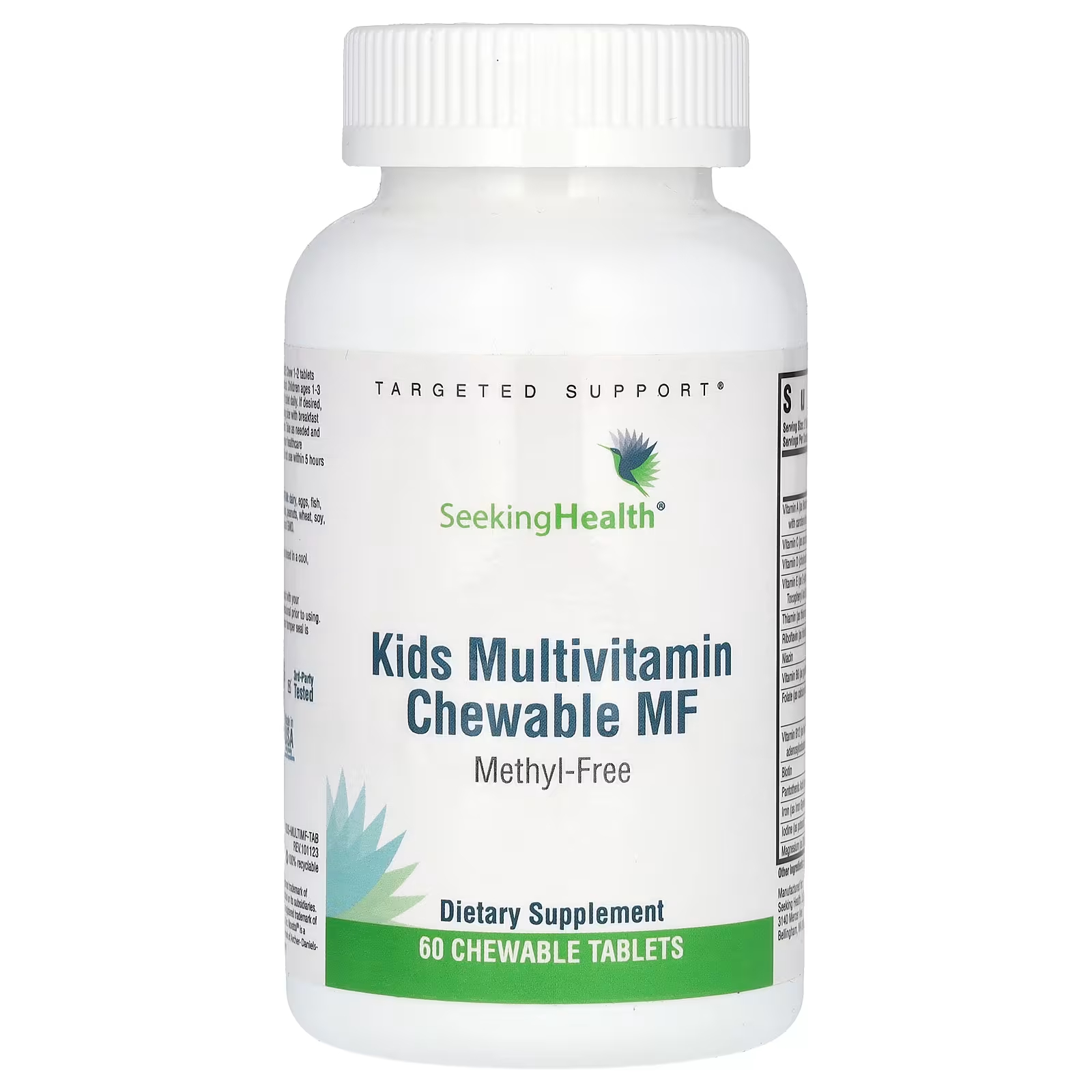 Мультивитамины Seeking Health MF для детей, 60 жевательных таблеток железо seeking health 10 мг 60 таблеток